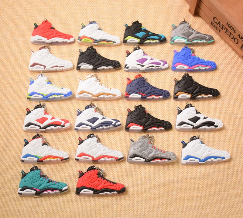 62 Styles Basketball Shoes Key Chain Rings Charm Sneakers Keyrings Keychains Hanging Accessories Novelty Fashion Sneakers