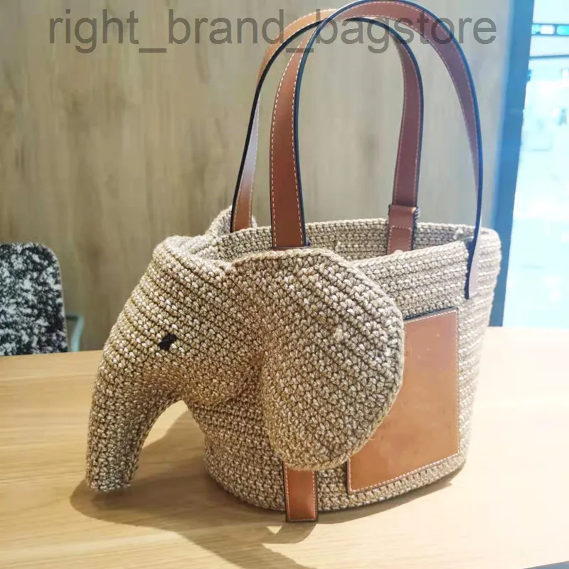 Moda diy bolsos de ganchillo hechos a mano accesorios diseñador elefante bolso de mano material de cuero accesorios bolsos de playa accesorio W220806