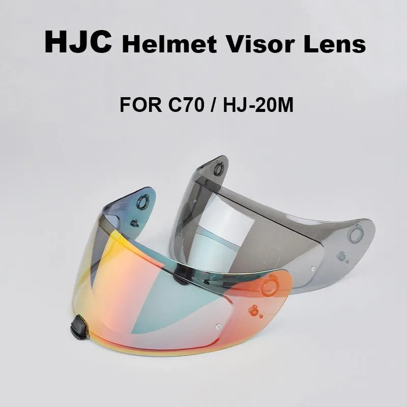 Motosiklet Kaskları C70 Kask Siperliği Lens Tam Yüz Aksesuarları Capacete HJC HJ-20M Anti-UV Kasko Para Moto Shield LensMotosiklet
