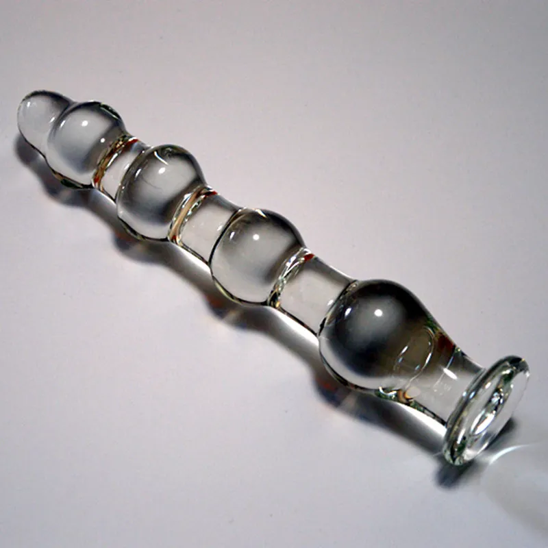 Glass Dildo Anal Beads Butt Plug - Erotic Stimulator...