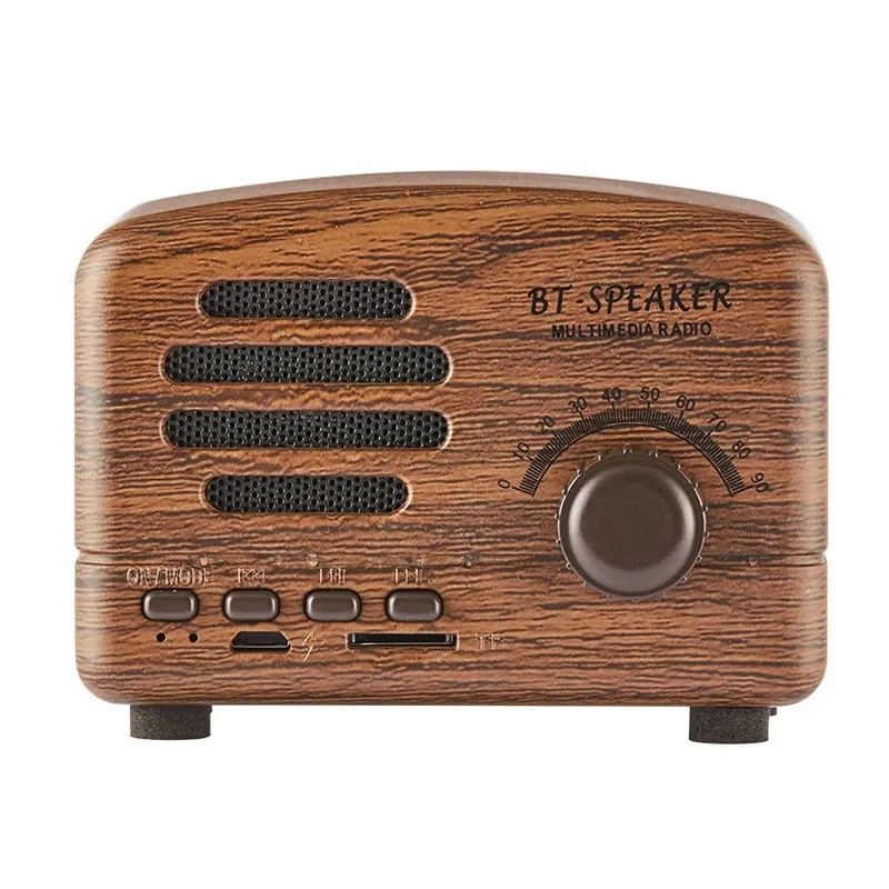 BT-högtalare Retro Radio Bluetooth-högtalare Vintage Nostalgic Surround HIFI-högtalare Stöd 1200mAh V4.1 TF USB FM AUX BT01