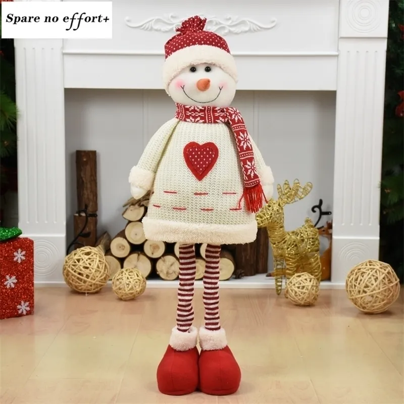 Juldekoration för hem Santa Claus Snowman Reindeer Doll Ornaments Pendant Xmas Year Present Regalos de Navidad för hem 201204