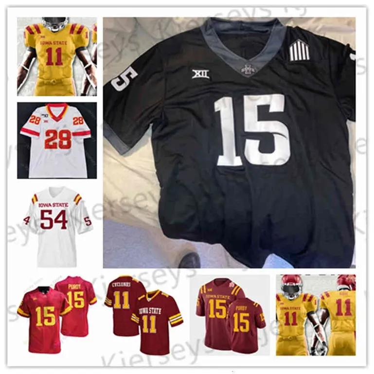 A001 2021 Fiesta Bowl Cardinal Iowa State Cyclones Football Jersey College Brock Purdy Hall Hutchinson Sean Shaw Jr. Allen Nwangwu Will McDonald