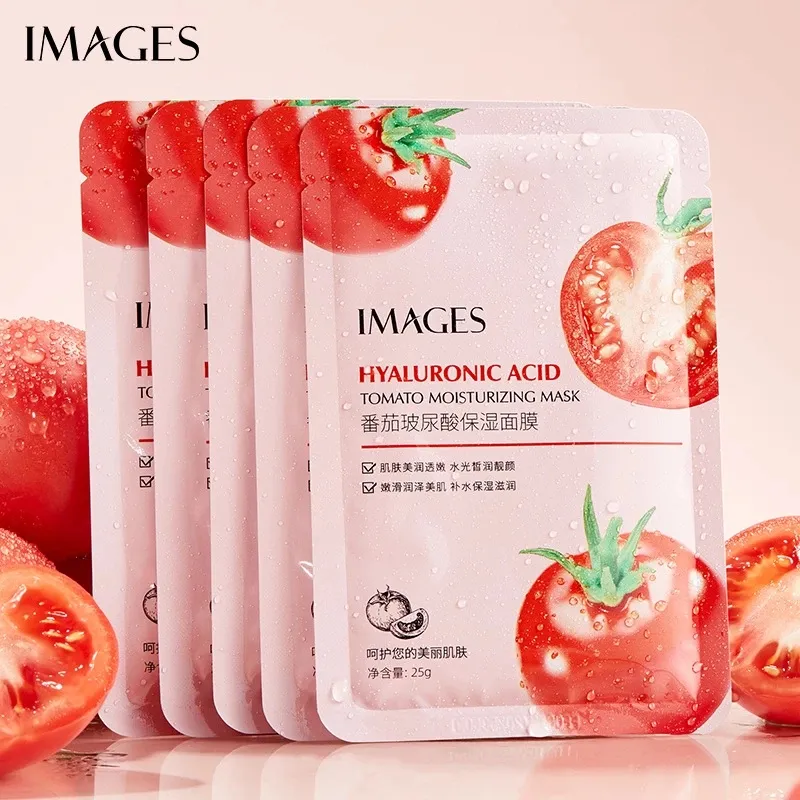 Bilder Tomaten-Gesichtsmaskenblatt, feuchtigkeitsspendendes Öl, Kontrolle, Nachschub, Wasser, Gesichtsglättung, Hautpflege