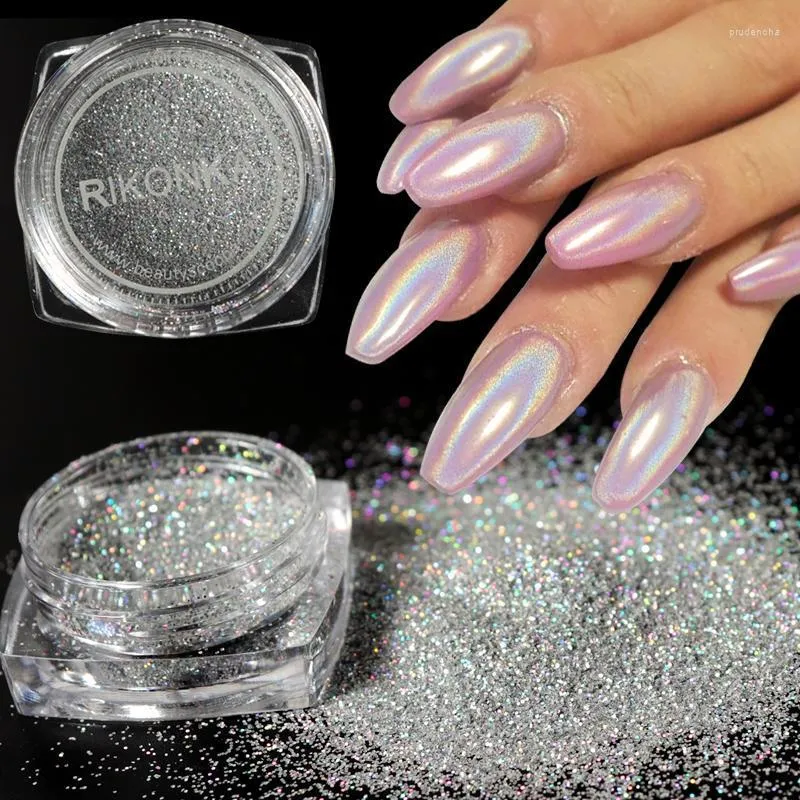 Paznokcie brokat 1 pudełko sztuka sztuka chromowanie lustro lustro kurz polski manicure dekoracje DIY Prud22