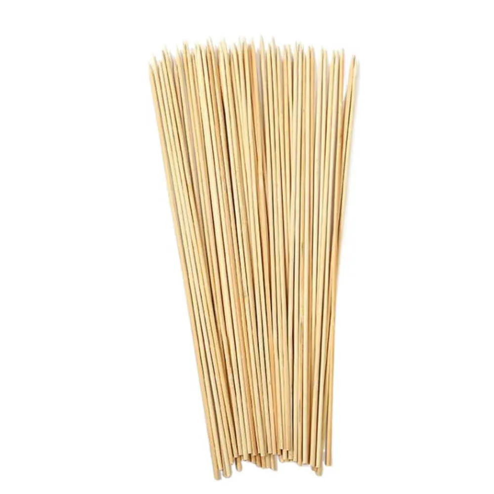 Wooden Bamboo Skewer 40cm Bamboo Sticks Bambou Brochette Disposable