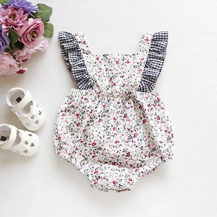 2022 Zomer baby babymeisjes katoen rompers kinderband baby's bodysuit peuters klimkleren kleding kinderen onesies rompers