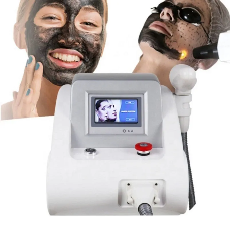 Kolskalning blekning 1064 532nm nd yag laser q bytte lasermaskin för tatuering avlägsnande av ögonbryn pigment rynka borttagning