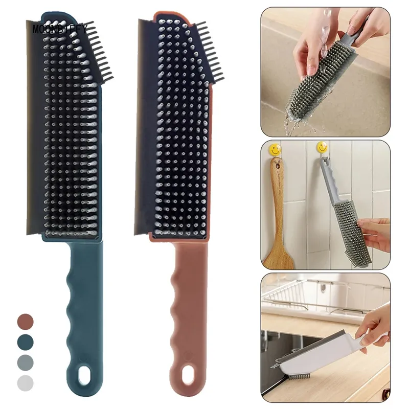 3 in 1 Multifunctional Cleaning Brush Kitchen Bathroom Countertop Floor Window Gap Silicone Cleaning Tool