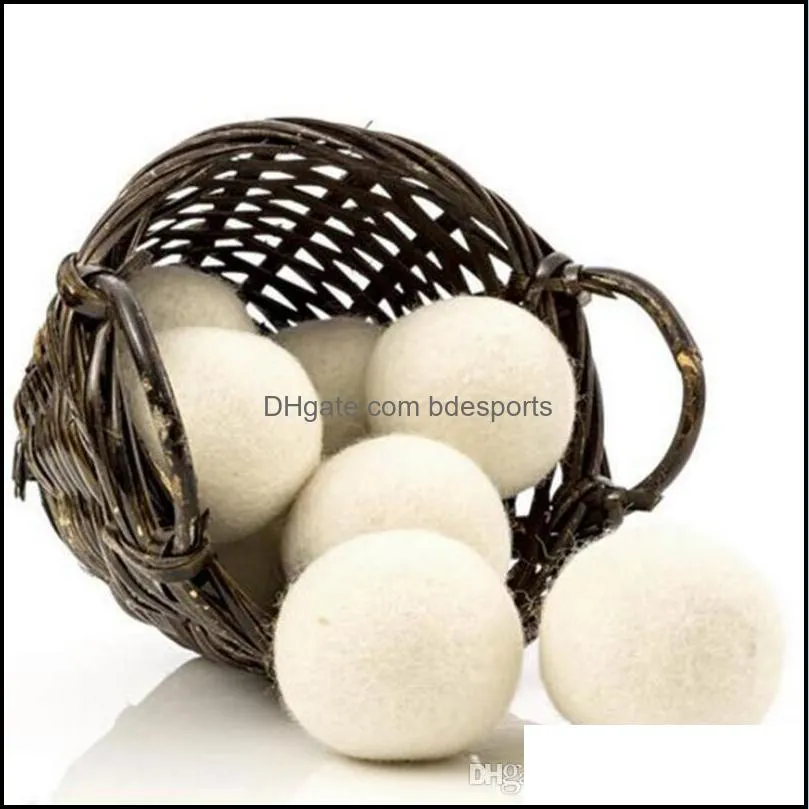 Wool Dryer Balls Premium Reusable Natural Fabric Softener 2.75inch Static Reduces Helps Dry Clothes in Laundry Quicker LX6117