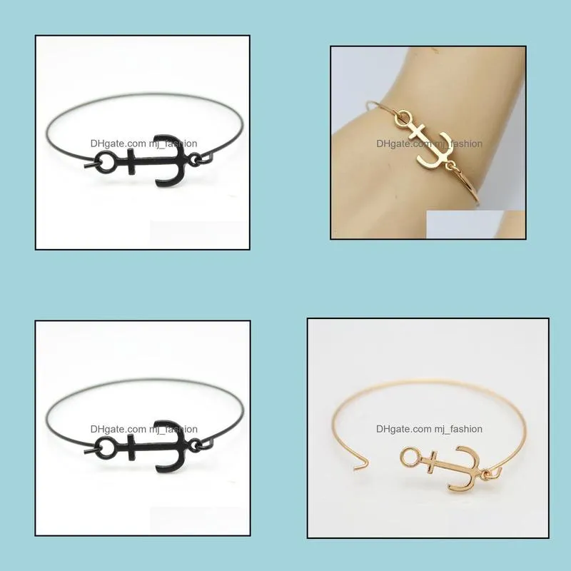 gold plated charms anchor bracelet best friend gift charm bracelets