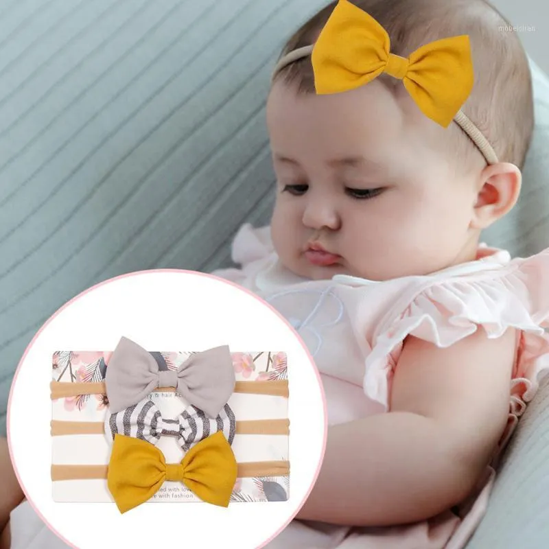 Accessoires de cheveux fille bébé tissu doux bandeau noeud noeud enfants tout-petits élastique tête porter bandeau bébé