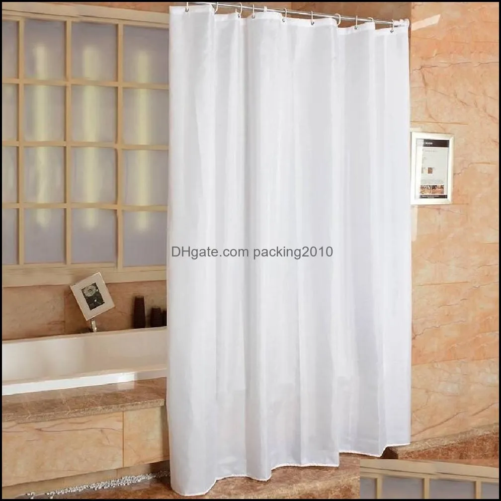 Shower Curtains Bathroom Accessories Bath Home Garden Waterproof Curtain Decorations Mildew- Door Screen With 12 Hooks Fabric Drapes Tle V