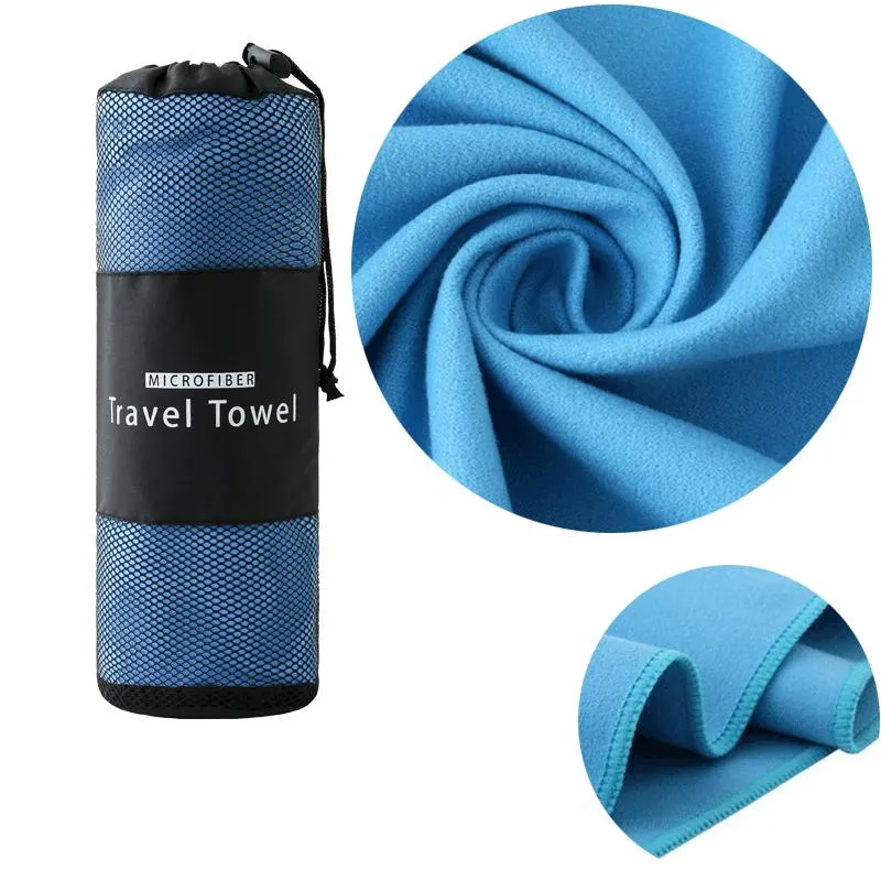 Handduk snabb torr sport bärbar strandvatten absorberande svett-absorberande handdukar utomhus jogging simning yoga toweltowel