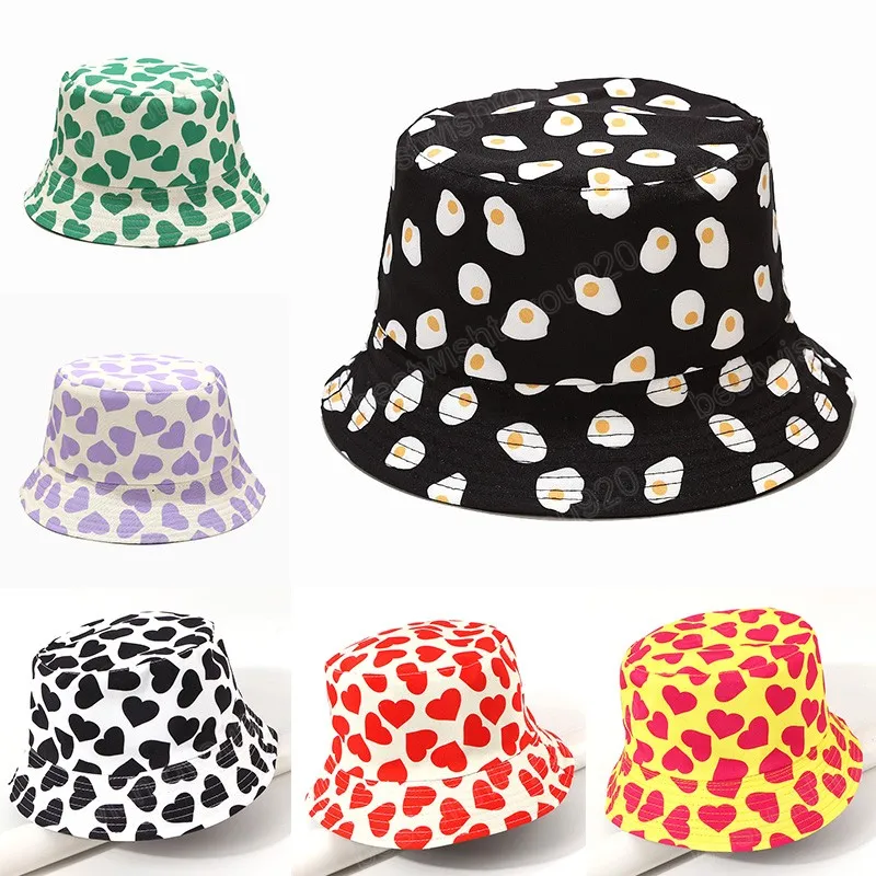 Chapeaux seau Double face imprimés pour femmes hommes filles mode impression Hip Hop Panama casquettes pêche d'été chapeau de pêcheur chapeaux de soleil