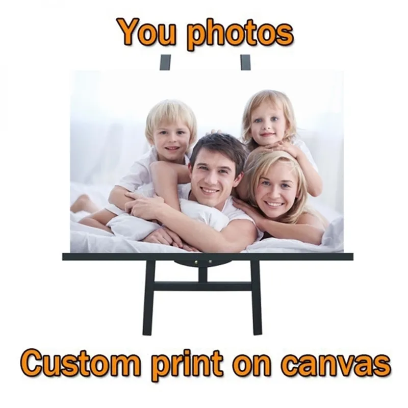 Pos on Canvas Waterproof Spray Printing Posters and Prints Custom Your Pictures Home Decor 220614