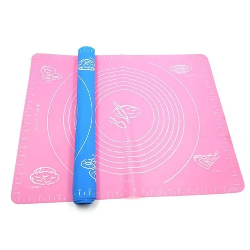40*30cm Silicone baking Mat Non-stick Pastry Boards Kneading Rolling Dough Mats Fondant Macaroo Pizza Cake Bakeware Paste Flour Table Sheet HY0251