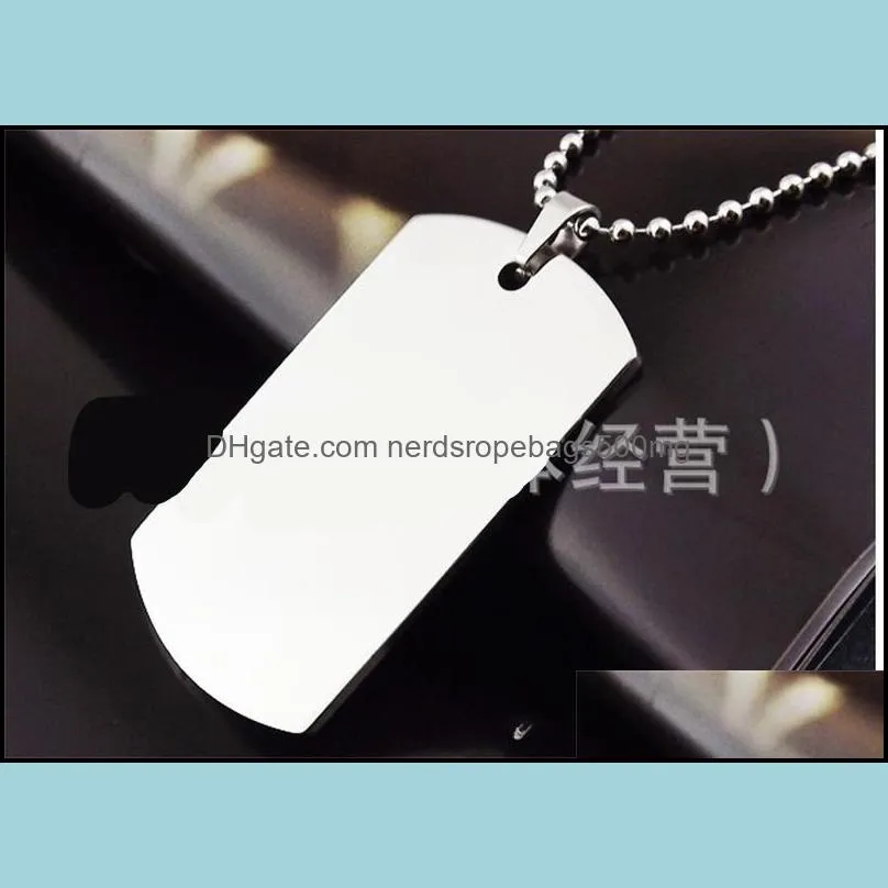 Stainless Steel Cat Dog Tag Casual Military Shape Blank Military Cards High Hardness Pet Tags Hot Sale 2gg BB