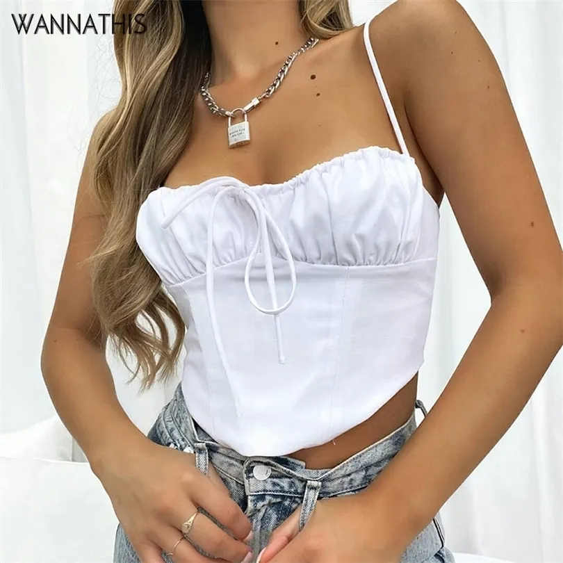 Wannathis Camisole Женщины белый рукавиц без спинки