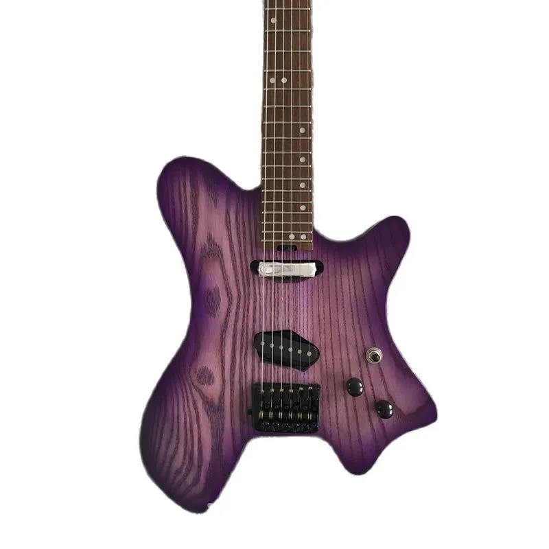 Headless Electric Guitar Portable Travel Guitar Xylophone Charcoal