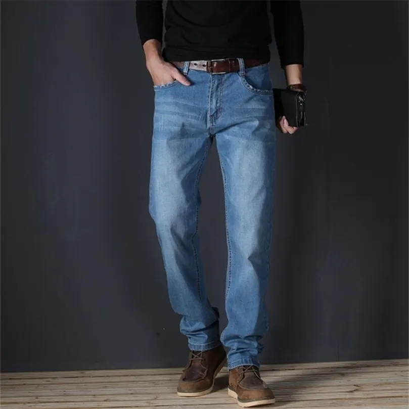 Herbst dünne Top -Qualität -Stretch Jeans Männer kausale lange Hosen für männliche 2pcs viel 201128