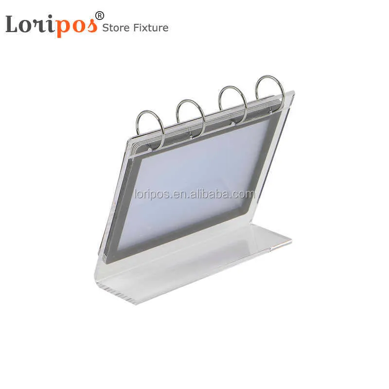 15.3x10.5cm L Acrylic Menu Stand Album Photo Display Rack For Restaurant Advertising Food List Showing Rack