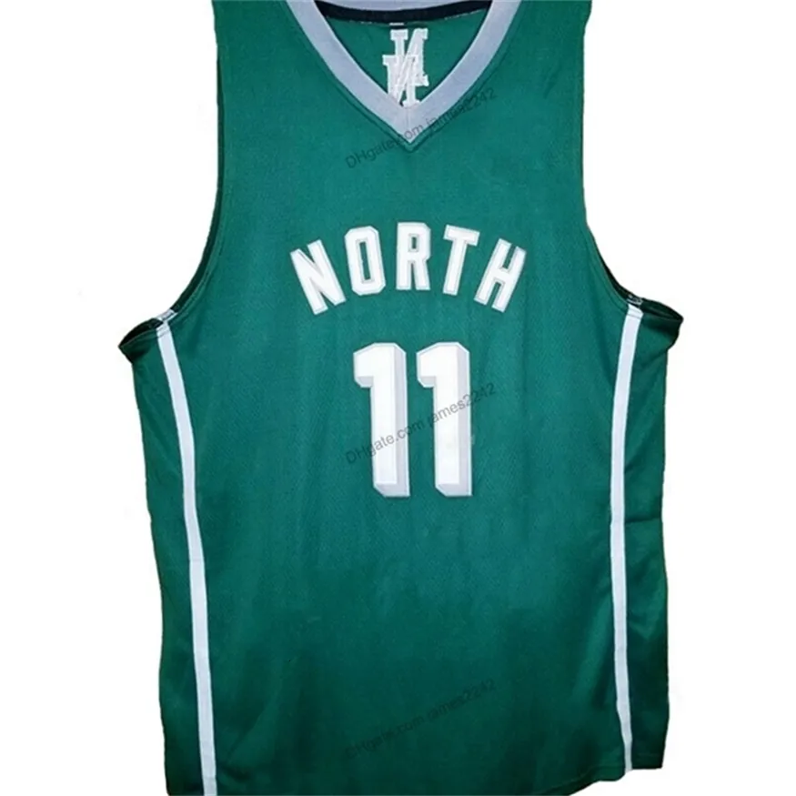 Nikivip Custom Retro Trae Young #11 North High School Basketball Jersey Stitched Green Size S-4XL Alla namn och nummer av högsta kvalitet