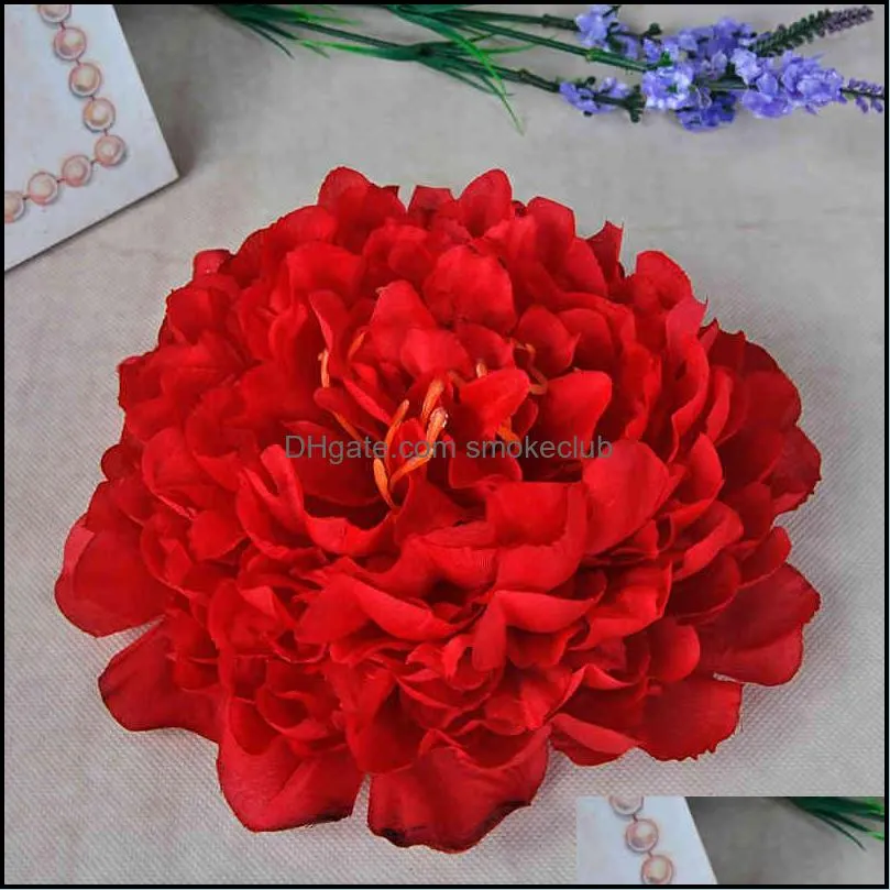 10pcs Artificial Peony Heads DIY Wedding Wreath Home Hotel Background Wall Decoration Fake Flower Multicolor