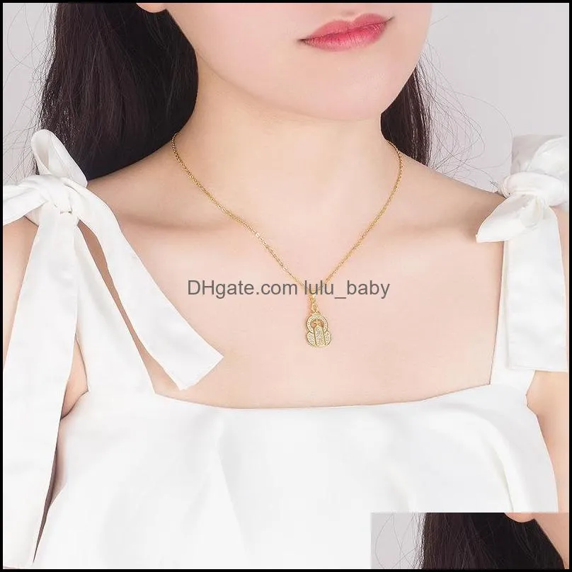 hollow cross necklace christian jesus pendant necklace collarbone chain simple accessories jewelry necklace