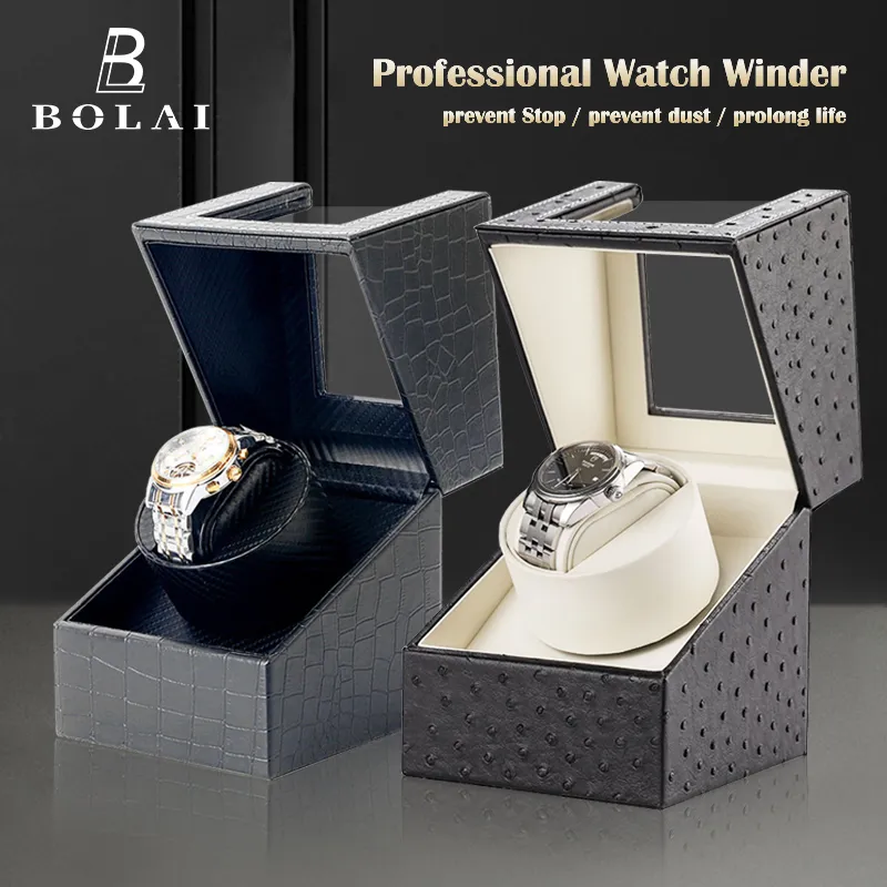 BOLAI Meccanico Watch Winder per Automatic es Box Mute Motor 1 Slot Orologio da Polso Storage Safe Accessori 220617