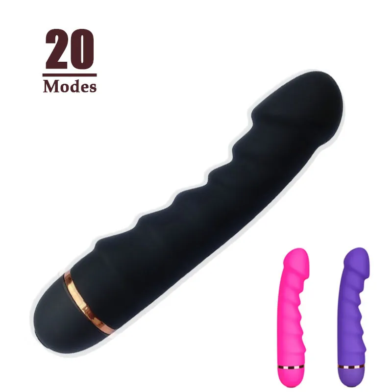 20 modi Vibrator Zachte Siliconen Dildo Realistische Penis Sterke Motor G-spot Clitoris Stimulator Vrouwelijke Masturbator Volwassen sexy speelgoed