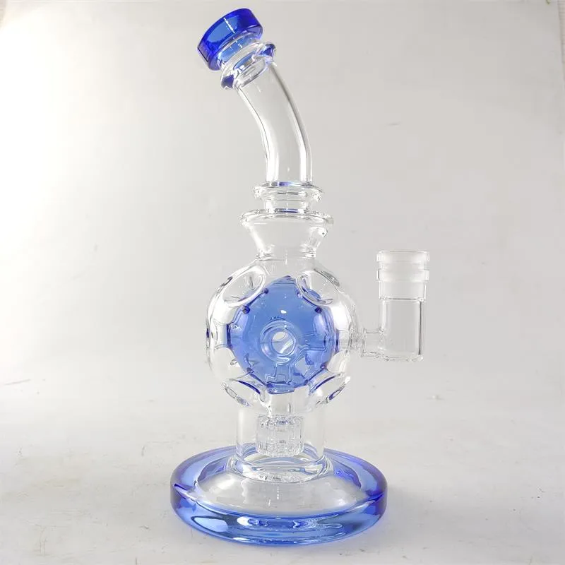 Narguilés 21cm Hauteur Recycler Bongs En Verre Fab Egg Tire Perc Bongs Haute Qualité Dab Bubble