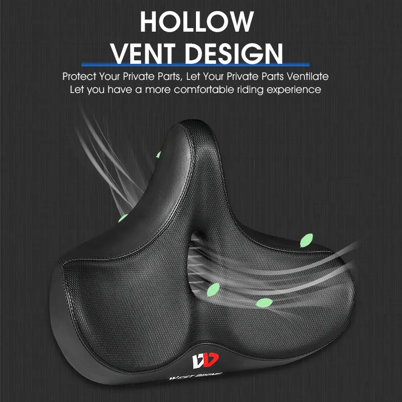 Big Ass Bicycle Saddle Comfort Thick Soft Sponge MTB Bike Seat