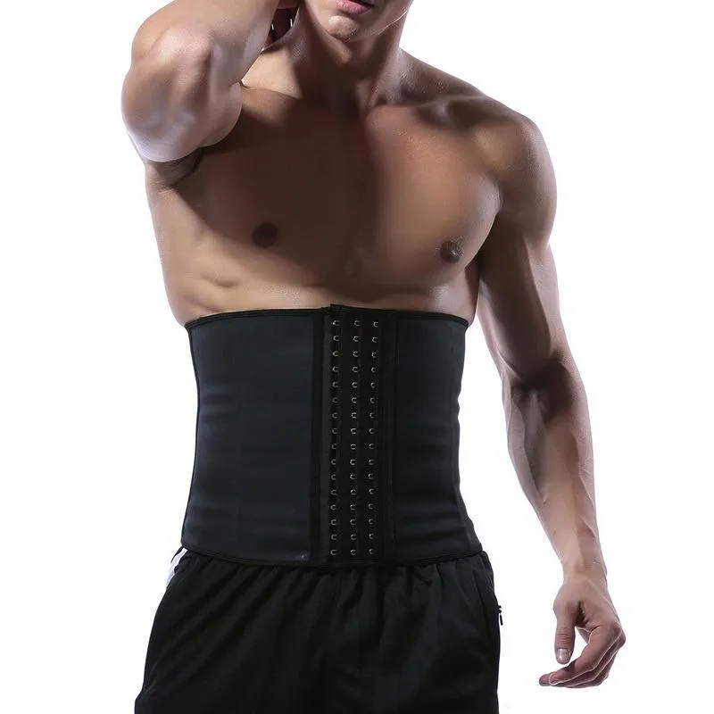 Herrkropps shapers puimentiua män shaper midje tränare cincher korsett manlig modellering bälte bantning fitness shapewear justerbar mage kontroll