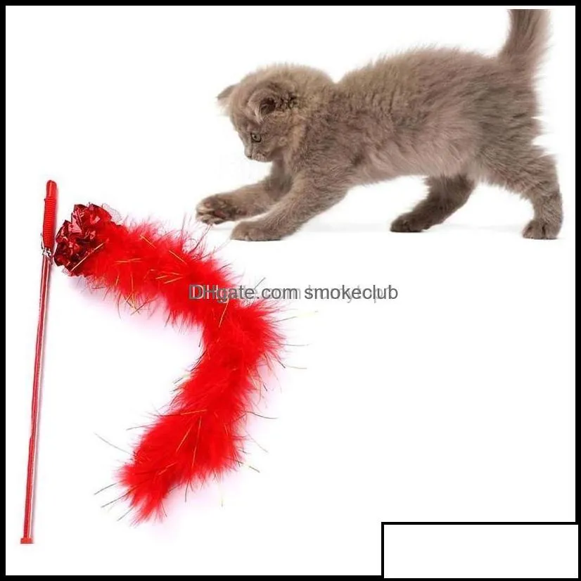 Cat Toys Supplies Pet Home & Garden Legendog 1Pc Funny Teaser Toy Interactive Wand For Christmas Ca Qylmxq Drop Delivery 2021 Xu49M