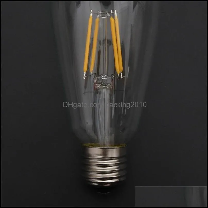 Retro LED Vintage Tungsten Filament Lamp 4W 6W 8W Dimmable Tan Bulb Lighting Party Decoration Supplies 8 71bs bb