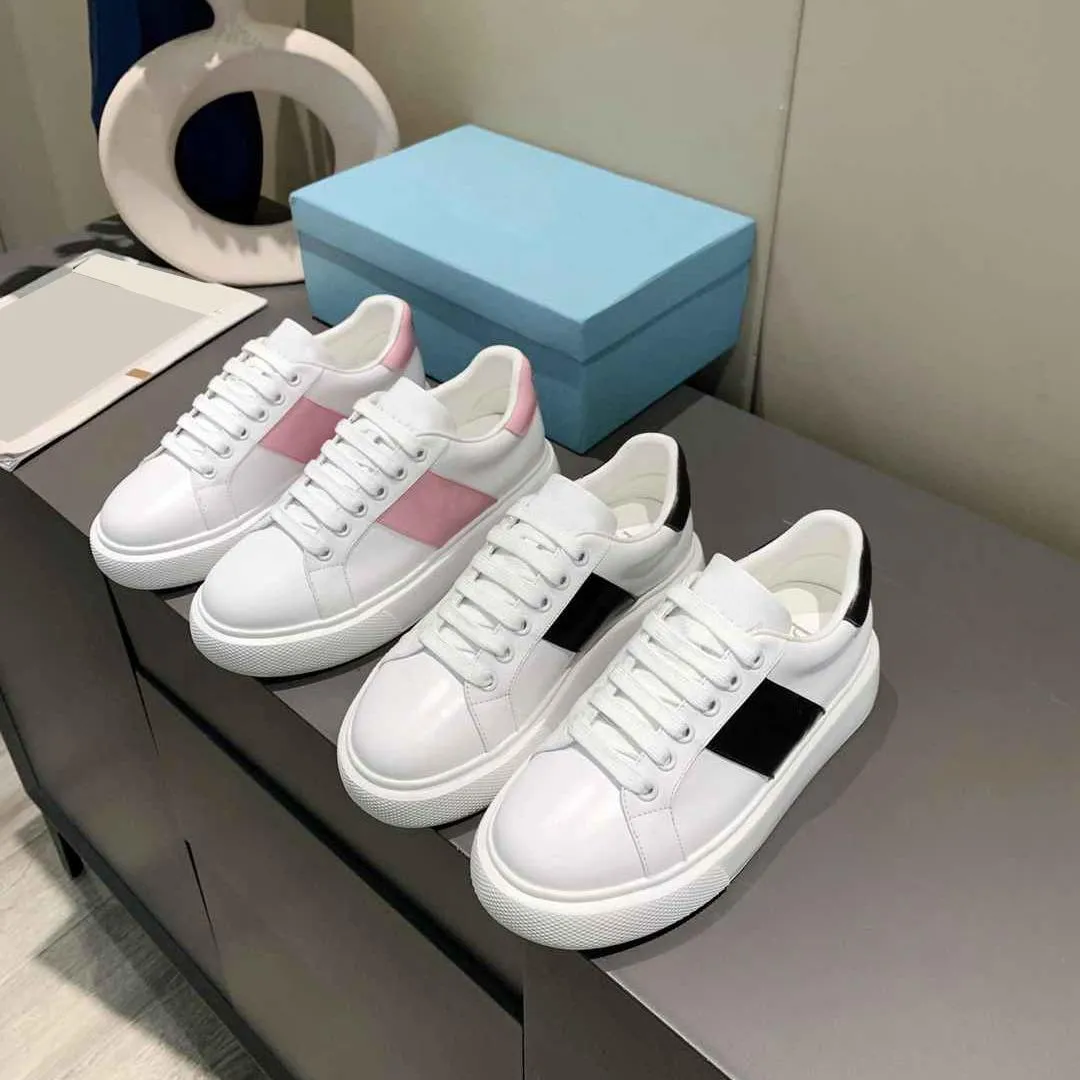 Designer Sneakers Macro Women Heren Casual schoenen Re-Nylon Platform Sneaker White Sneaker Trainers Triple Dikke bodem met doos