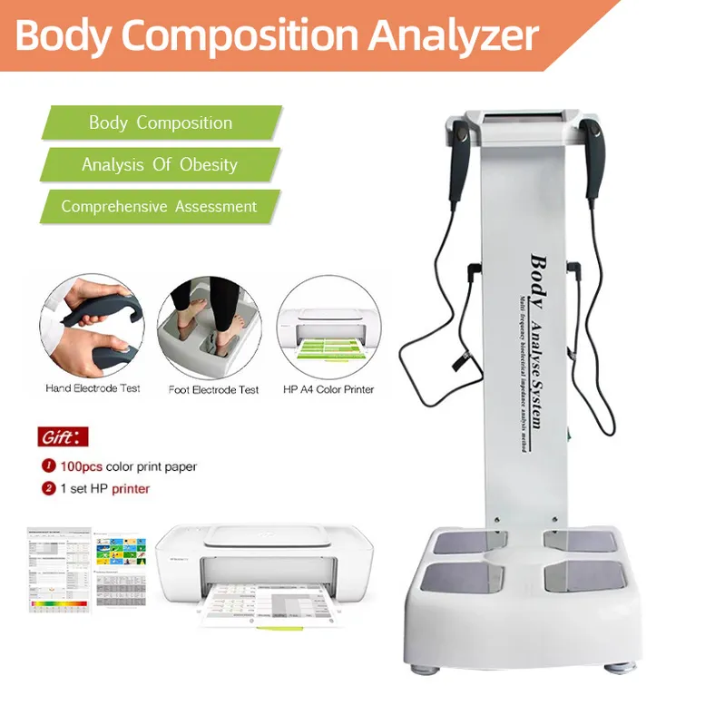 Body Vücut Sağlığı Analizörü Kompozisyonu Obezite Analizi Boy Kilo Ölçüm Makinesi Renkli Yazıcı