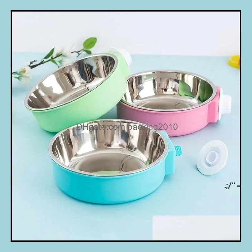 Dog Bowls Feeders Supplies Pet Home Garden Stainless Steel Bowl For Small Medium Large Dogs Big Size Pets Feeder 2 Colors Pab12292 Drop De