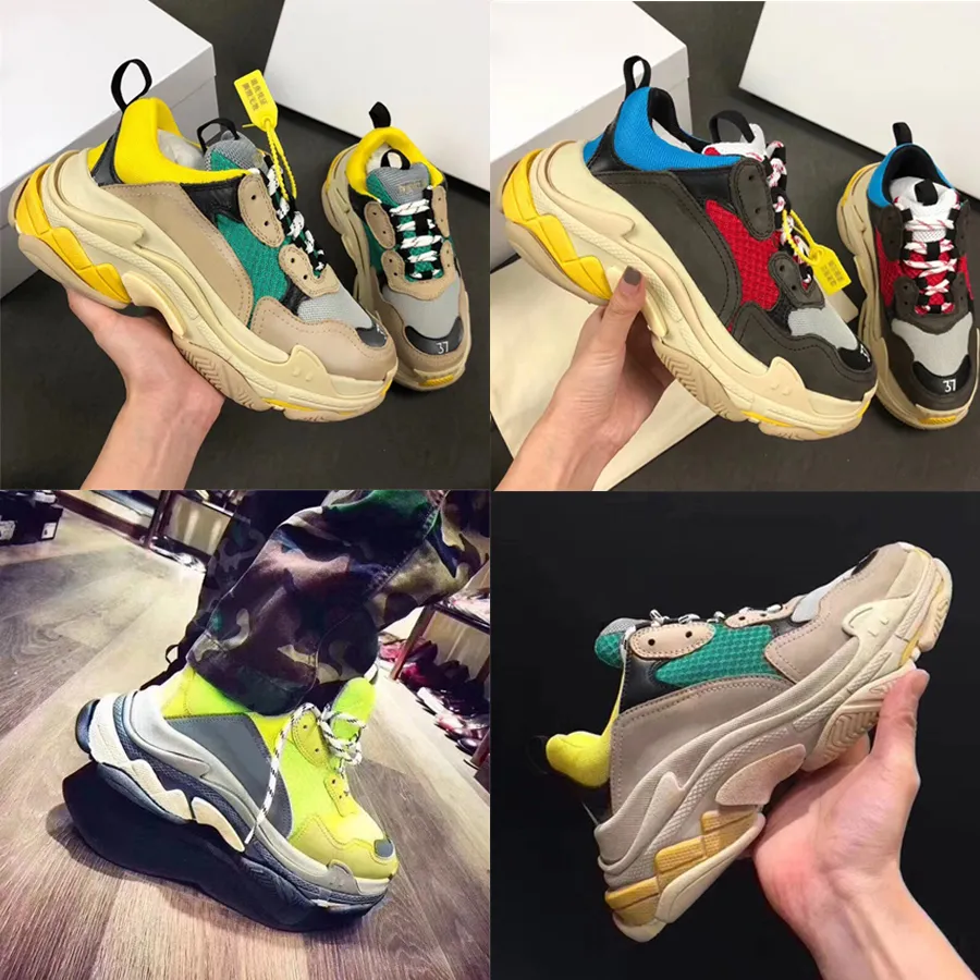 Nowa Moda Paris 17FW Triple S Sneakers Triple S buty do koszykówki Prestiżowe obuwie Dorywcze Do Męskie Designer Buty Viointage Trenerzy sportowe W1 NO7