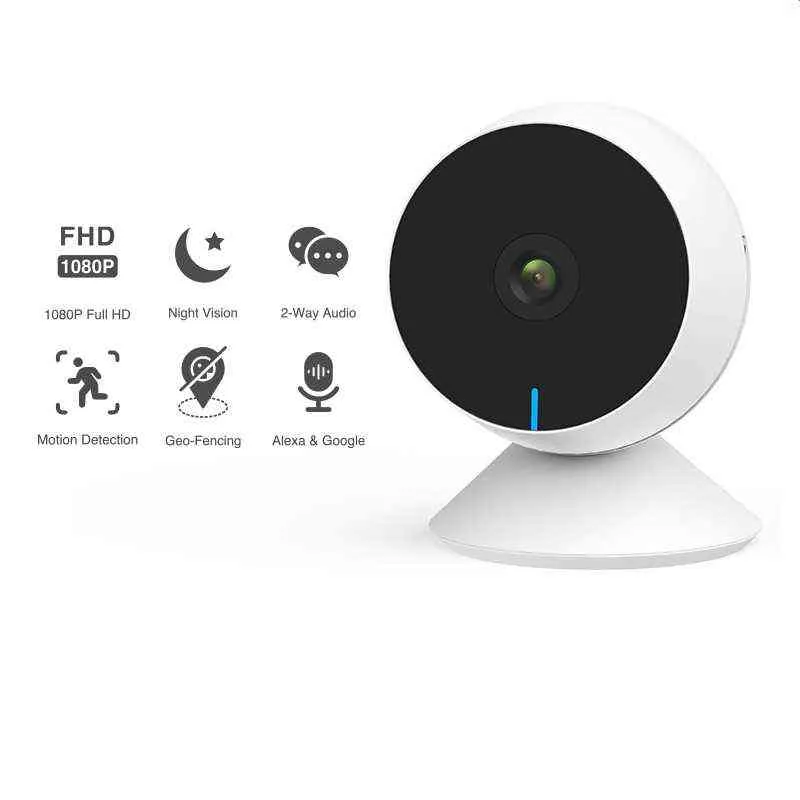 Mini Caméra IP WiFi Webcam Baby Monitor avec la détection de mouvement sonore, 2 voies audio, vision nocturne, caméra de surveillance de la maison intelligente AA220315