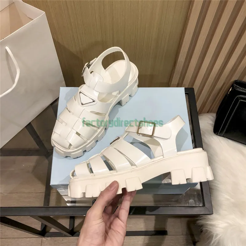 2022 designer slippers Foam Rubber Sandals beach women shoes with box Heightening 5cm luxury sandal black white Thick Bottom Gear Hollow outdoor