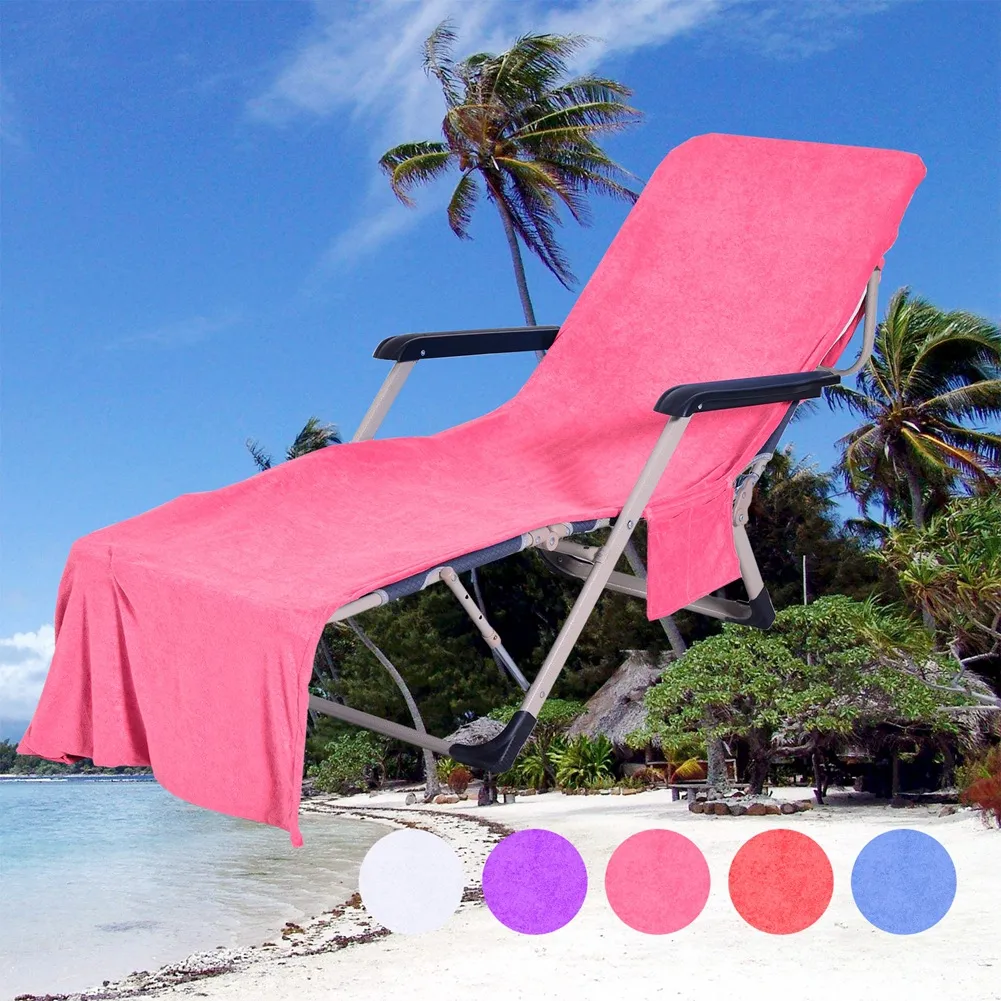 Microfiber Beach Chair Cover Lounge Chair Towel Blankets Portable With Strap Seat Bench Towels Double Layer Thick Blanket Boat Ship B8147