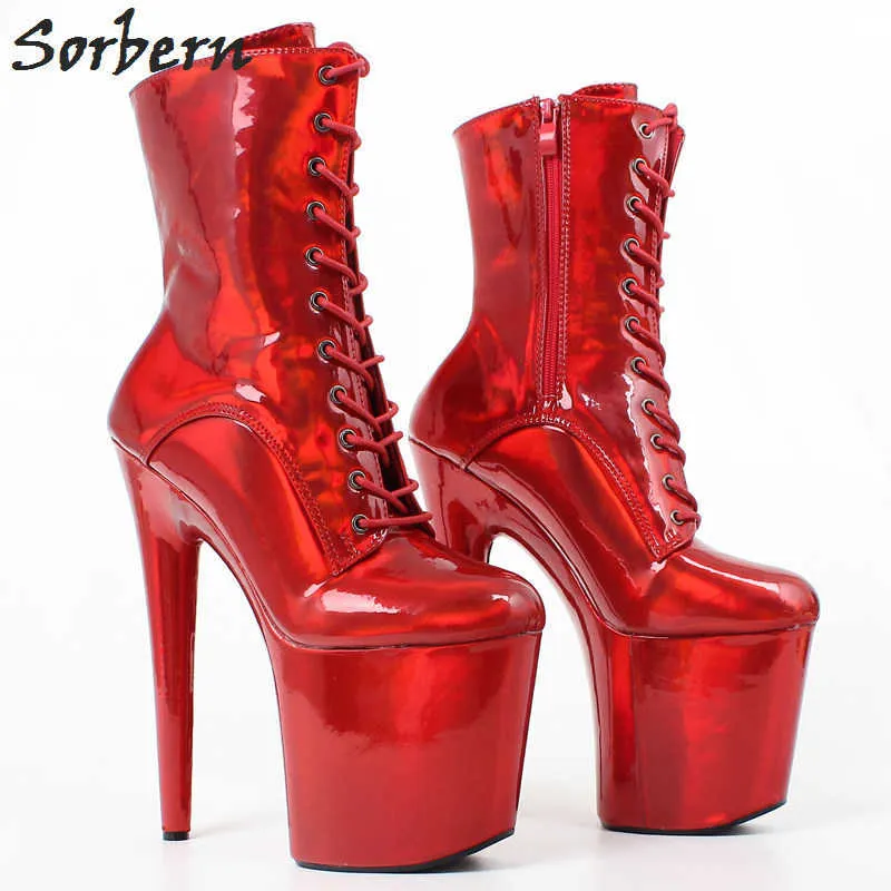 Sorbern Violet Knee High Boots Women Hoof Heels Heelless Hidden Wedge Boots  Crossdressed Heels Plus Size Exotic Dancer ShoesSorbern#174;Official