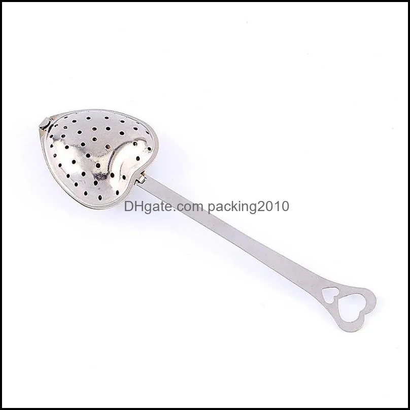 Heart shaped tea infuser Stainless Steel Teas Infuser Spoon Tea Strainer Steeper Classic Handle Shower Cute Tea Filter