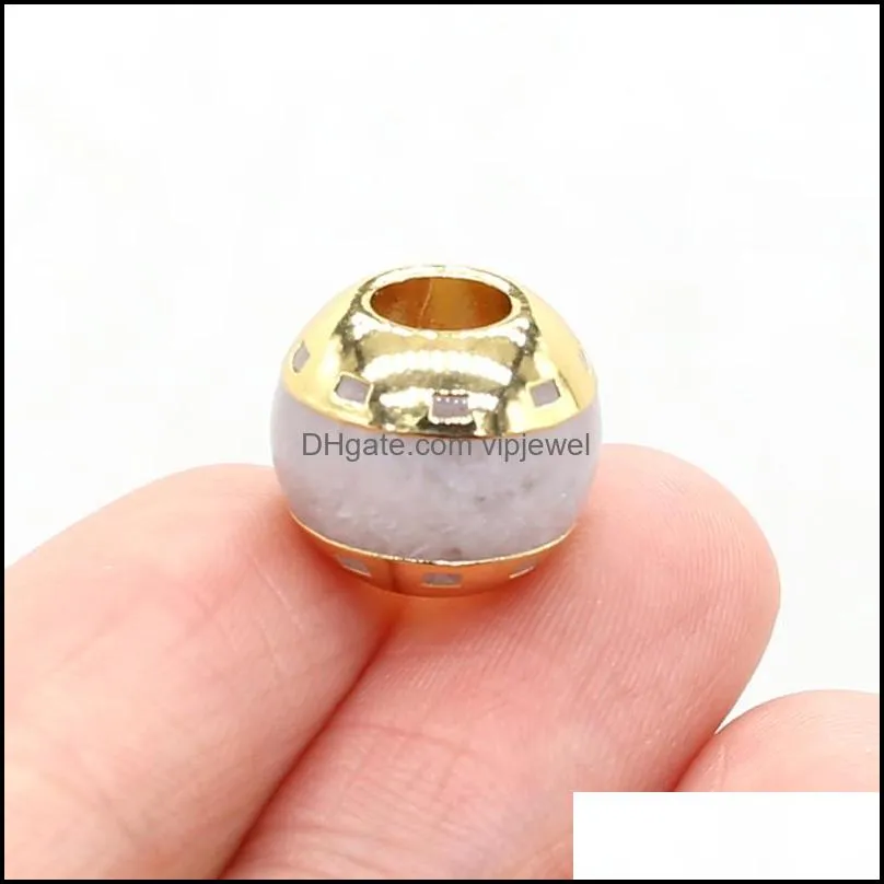 charms fine natural stone pendant round big hole beads phnom penh for jewelry diy necklace bracelet earring accessories making