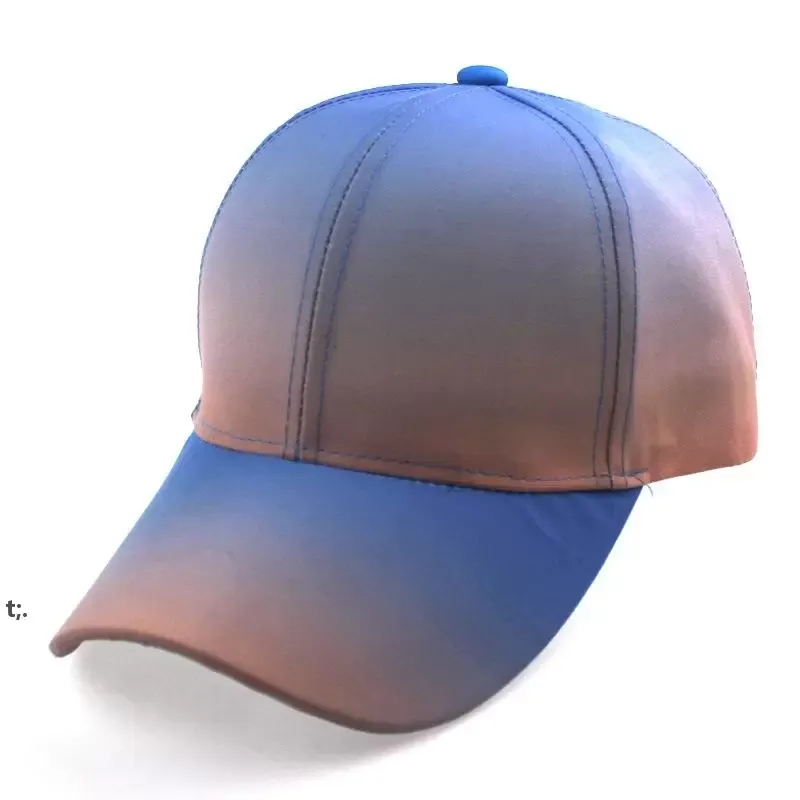 Chapeaux de fête Chapeau dégradé coloré 5 Styles personnalité Casquette de baseball réglable chapeau de soleil adulte Europe et Amérique