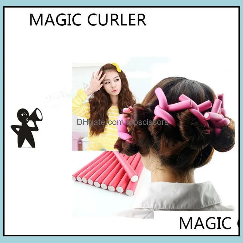 At Fashion Bendy Rollers Flexi Rods 42pcs /Set 7 Styles Diy Hair Curling Rods Magic Hair Roller Soft Flex Rods For Hair