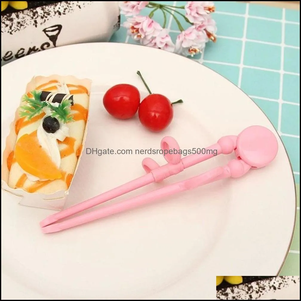 NEWMulti Color Cute Learning Training Chopsticks For Kids Children Blue Pink Chinese Chopstick Learner Gifts RRD12169