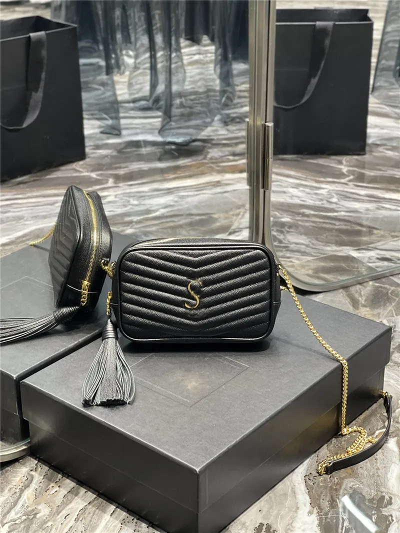 Designer Luxury Black Lou Mini Grain De Poudre Crossbody Camera Bag Quilted Taupe Leather Shoulder Bag 7A Quality From 291 24 DHgate